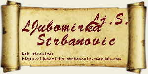LJubomirka Štrbanović vizit kartica